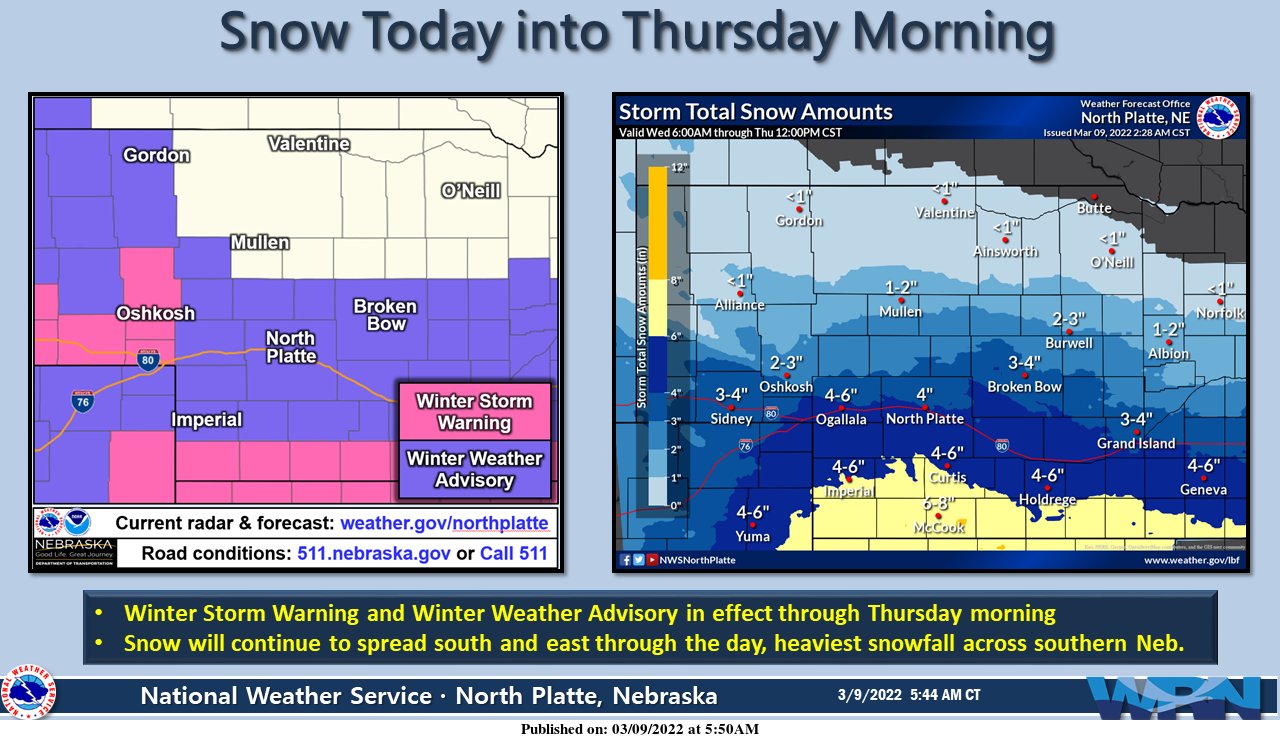 NWS North Platte on Twitter "Winter Storm Warning and Winter Weather