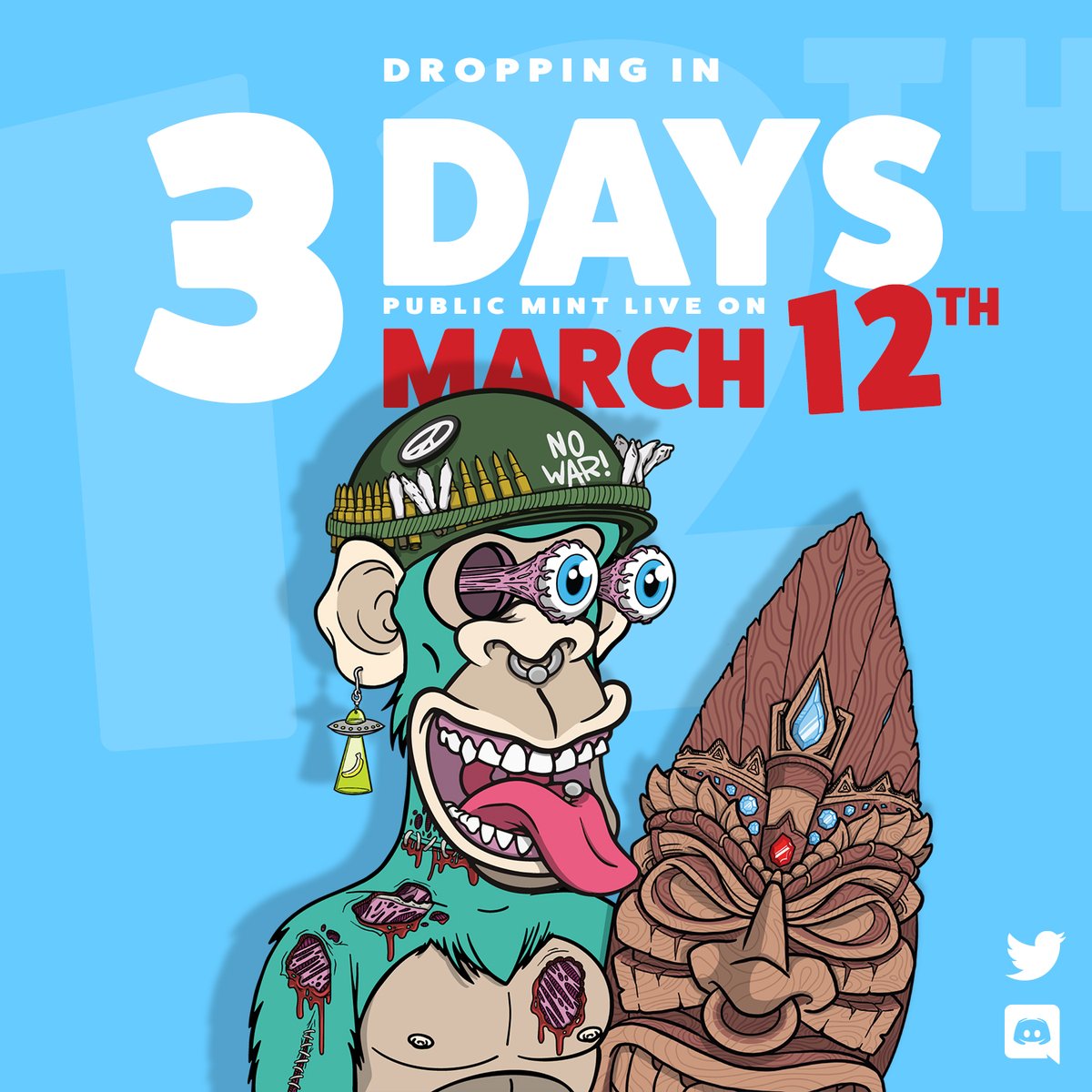 PrimeMatesBC's tweet photo. How many Prime Mates are you MINTING??? 

Minting in 3 DAYS!

💎Items:      2222 ITEMS
⚡️Mint:        100 MATIC
⏰Time:       06:00 AM UTC
🗓️Day:         12 MARCH

🔵WEB: https://t.co/wM07w81ejo
🟣Discord: https://t.co/PCMByUarZH

#NFTs #NFTcommunity #pmbc https://t.co/TBj2nPM2Me