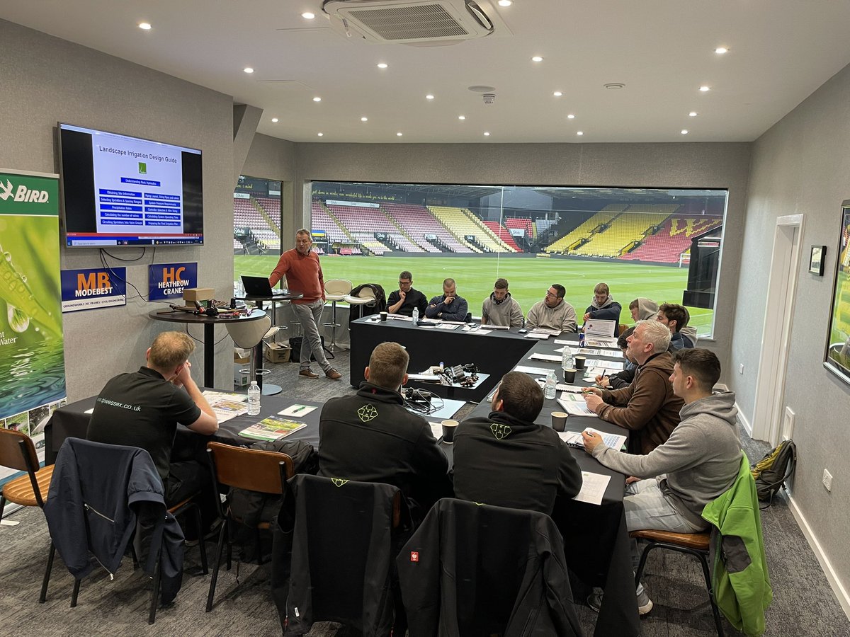 Day two of the Rain Bird &amp; LWS Irrigation training academy covering landscape system design #rainbird #irrigation. Continuing Professional Development for UK contractors and their teams to ensure best practice.