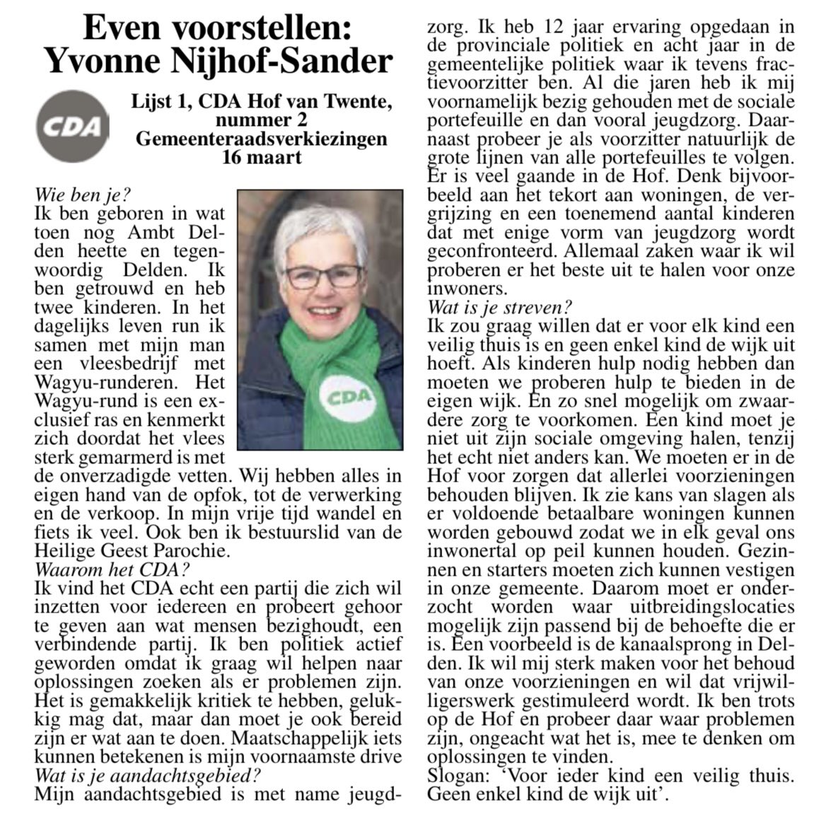 CDAHofvanTwente's tweet photo. ✅Heb jij onze kandidaten al gespot? 👀
Een mix van jong en ervaren kandidaten, midden in de samenleving van de Hof.
👉Vandaag Yvonne Nijhof-Sander. Lijst1️⃣ nummer 2️⃣
#TeamCDA💚 #LokaalGoedVoorElkaar #UwLokalePartij #ElkeKernTelt #GR22 #HofWeekblad #Delden @yvonnenijhof https://t.co/K88iWlIyuc