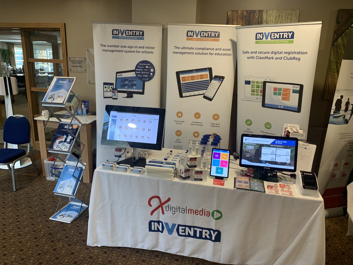 xdigitalmedia_'s tweet photo. We’re setup in Nottingham for the ABLE Business Managers Conference. Come along and see the new InVentry features. https://t.co/9nUVo77ar7