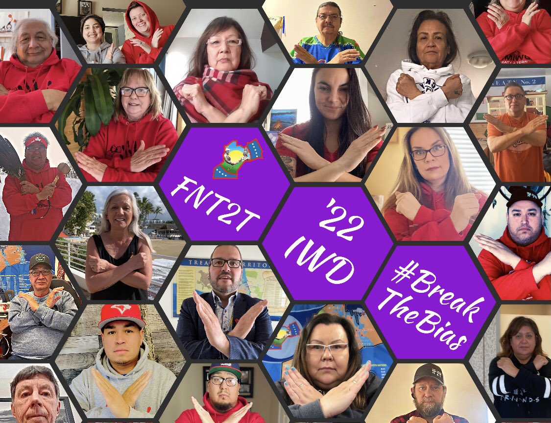 Treaty_2's tweet photo. Happy International Women's Day! (IWD)

FNT2T would like to recognize the amazing work done by our many incredible Ikwe!  FNT2T fully supports gender equality &amp; invite you to #BreakTheBias &amp; start a meaningful discussion!
*
Visit our website at https://t.co/70p0dB3D3p https://t.co/LNGOLc3XtC