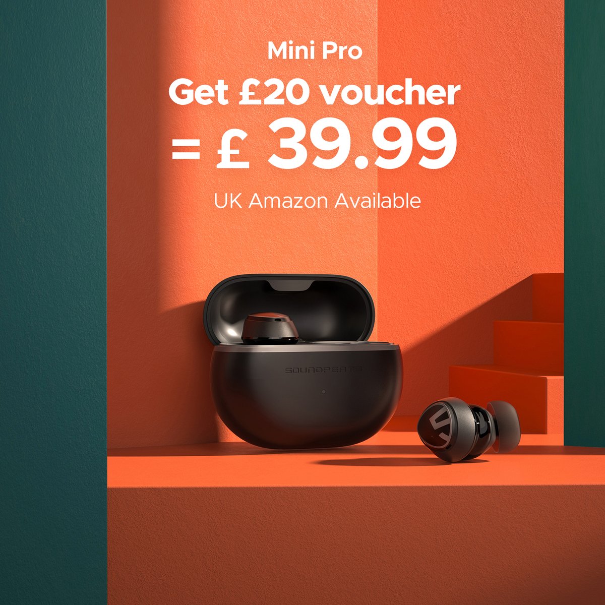 SOUNDPEATS's tweet image. #SoundPeats #newarrival #MiniPro #ActiveNois
📣📣Mini Pro UK Amazon Available Now📣📣 
New Hybrid ANC Wireless Earbud is Release Now!!!  
LIMITED DEALS l⚠️ GBP$39.99 ⚠️l First Come First Serve.  😍😍👏 👏 7 DAYS LEFT ⬆️⬆️
Let's Kill This Early Bird Price👉cutt.ly/xPDbFpJ