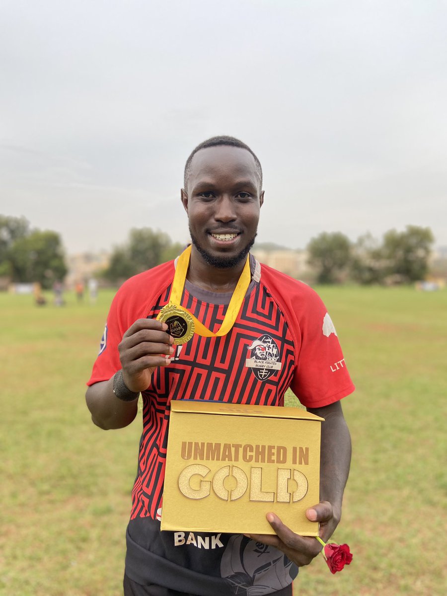 Owomunshozi's tweet photo. Two in a row for @ivan_magomu as he bagged the Man of the Match award from yesterday's sail when @piratesrugbyUG took Makerere's @ImpisRFC 🔥🔥🔥
You sailed strong Captain.
#IM12 #PiratesStrong #NileSpecialRugby https://t.co/QjWmMPXHA4