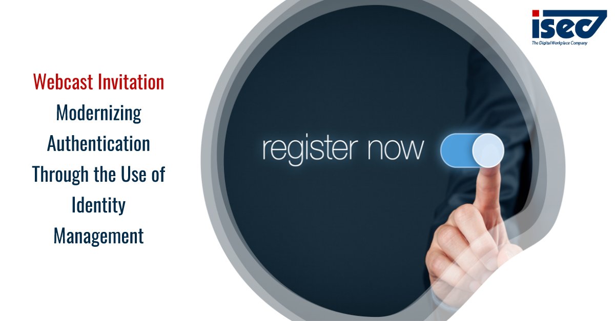 ISEC7Group's tweet image. 📢 Webcast invitation: Join #ISEC7, in partnership with #ATARC and #Hypergate, for the Modernizing Authentication Through the Use of Identity Management Webinar on March 10, 2022 from 1:30 PM - 2:30 PM ET! Register ➡️: bit.ly/atarc-22. #cybersecurity #digitalworkplace