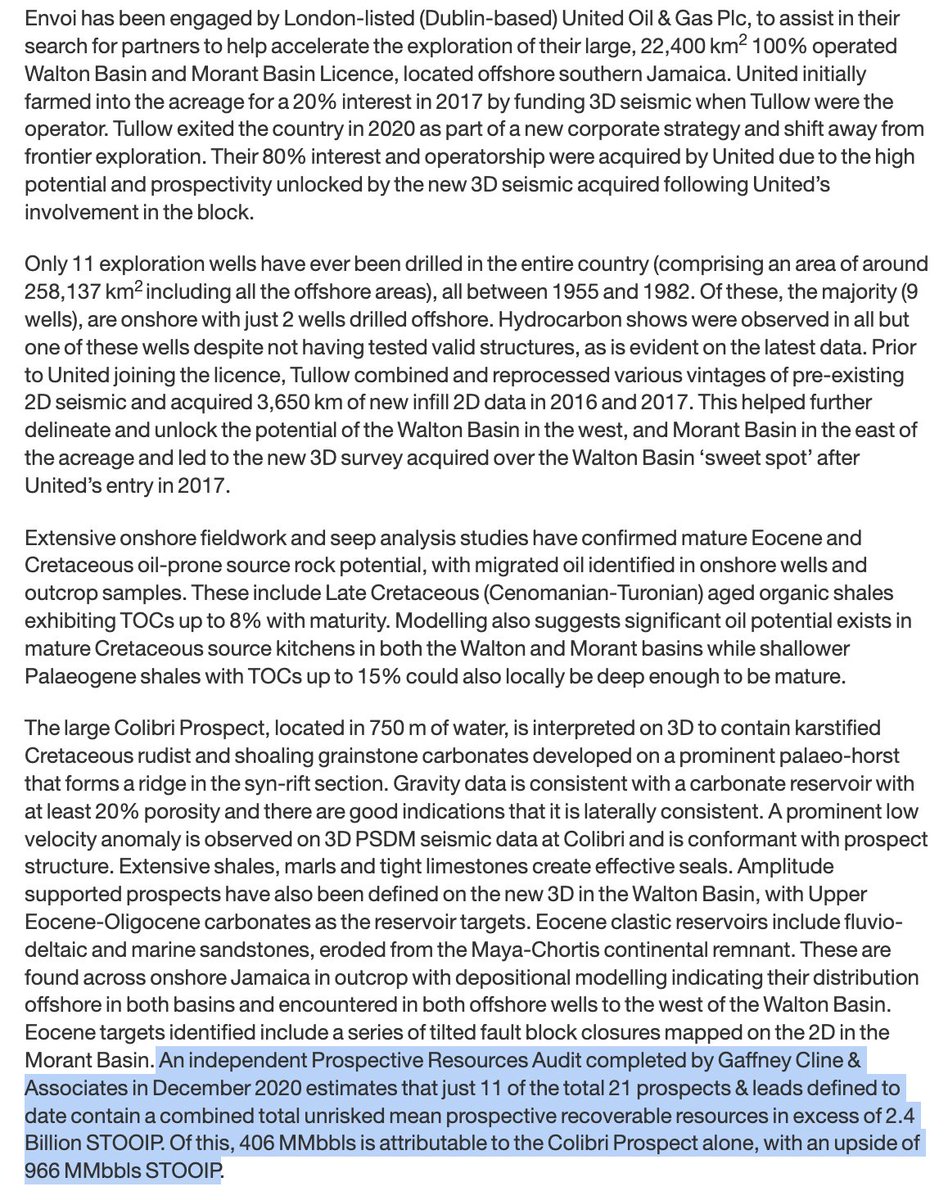 MWAP80's tweet photo. #UOG United's Jamaican Walton and Morant Basin is 100% owned and operated. Have a read below what is on offer and why several companies have expressed interest in possibly becoming partners. 2.4 Billion Barrels to go after to help secure energy supplies.  Oil north of $120 BE $30 https://t.co/rd54ROJs3N
