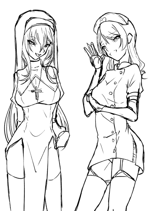 コスプレしているちとせ嬢と加蓮 