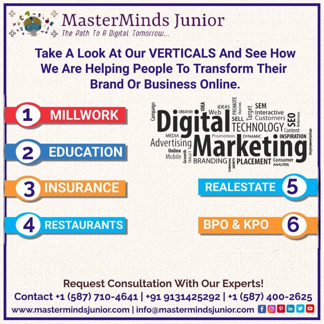 MasterMinds Junior goal is to always provide the best services, so that we can create long term relationships with our clients. 
☎️ +𝟭 (𝟱𝟴𝟳) 𝟳𝟭𝟬-𝟰𝟲𝟰𝟭 | +𝟵𝟭 𝟵𝟭𝟯𝟭𝟰𝟮𝟱𝟮𝟵𝟮 
Visit Now: mastermindsjunior.com