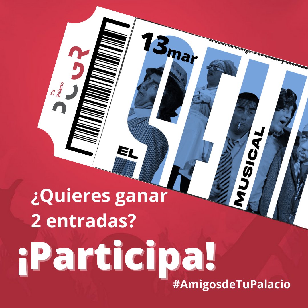 AmigosTuPalacio's tweet photo. 📣 #SORTEO de 2🎟️ para disfrutar del musical de @elseluelmusical este fin de semana en #Granada 
 𝗣𝗮𝗿𝗮 𝗽𝗮𝗿𝘁𝗶𝗰𝗶𝗽𝗮𝗿 👇🏻
 1️⃣Ser seguidor/a
 2️⃣Me gusta en la publicación
 3️⃣RT con CITA menciona con quién vendrás
👉🏻 https://t.co/Uld9pmh00e
#AmigosdeTuPalacio #Granada https://t.co/CqMAlhBRN9