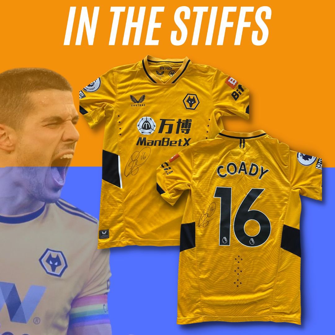 Wolves Captain and England Centre Half Conor Coady will be Special Guest on our #InTheStiffs Podcast Tuesday 15th March. ⚽️

You can WIN Conor’s signed, match worn shirt exclusively given to #InTheStiffs 

Head over to our Facebook &amp; Instagram pages to enter 🎧🎙