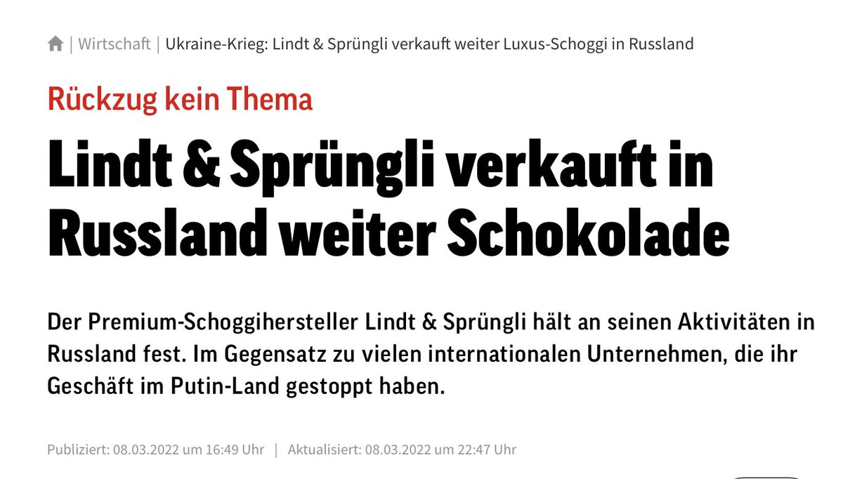 Ahnenforscher2's tweet photo. Lindt &amp; Sprüngli = 🤮
👉#BoycottLindtSpruengli👈
🇺🇦#StandingWithUkraine🇺🇦 #StopWar https://t.co/Bf1x99ZJNb