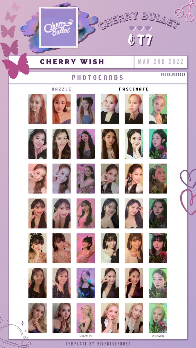 cherry bullet cherry wish pc photocard template haeyoon yuju bora