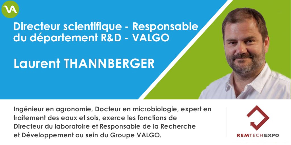 VALGO a le grand plaisir de vous présenter le nouvel ambassadeur #Remtech Europe, notre Directeur scientifique Laurent THANNBERGER !

Responsable du laboratoire #VALGO et du pôle R&amp;D, expert des innovations en #dépollution, #décontamination, #assainissement et #revitalisation !