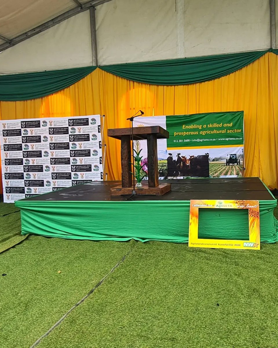 Its all systems go at the Taung Agricultural College. Today we are in the North West Province for the AgriSETA Career Summit. #AgriSETA #CareerSummit #ChooseAgriculture