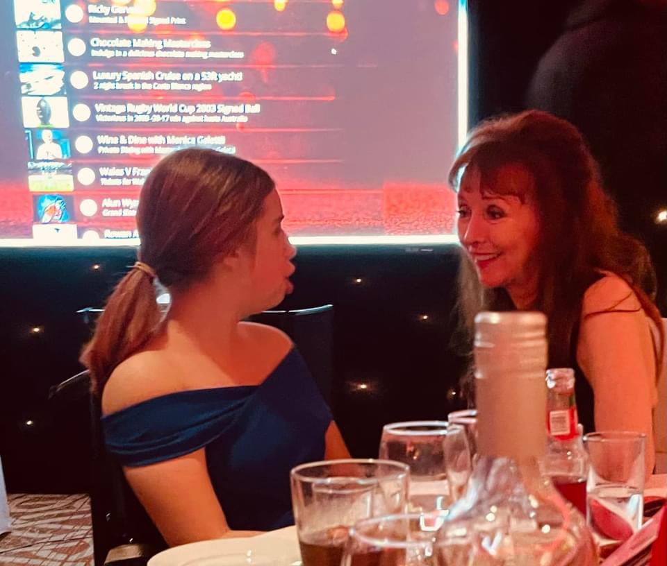 lem_eel's tweet photo. I love the candid nature of this picture 🥰. Thank you so much @melwalters01 for taking the time to sit and chat at length with our daughter Abi @ChildofWales awards on Friday night - it made a special night even more amazing for her ❤️❤️❤️ https://t.co/ZX3vdBvkap