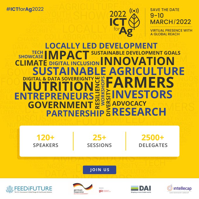 La session « Connecter les femmes aux services numériques agricoles : voies vers l'échelle » à #ICTforAg2022 a commencé ! Rejoignez-nous sur la plateforme événementielle : https:// bit.ly/ICTforAg2022-W hova  
Ou regardez le livestream ici : https:// youtu.be/xGrcutdENWg