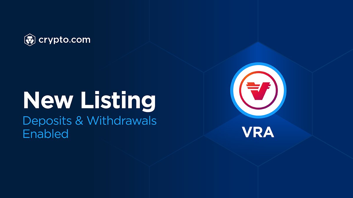Verasity is listed in the Crypto.com App 🔔 
Buy $VRA at true cost with USD, EUR, GBP, and 20+ fiat currencies.

Download the App to start trading #VRA now!
👉 crypto.onelink.me/J9Lg/6fd5d39

For more details - crypto.com/product-news/c…

<a href="/verasitytech/">PLRL by Verasity</a>
