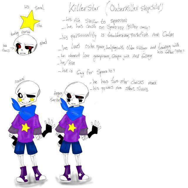 fanta_blog's tweet image. KILLERSTAR (OUTERKILLER SHIPCHILD) REFFENCE 

-INFORMATION 
-REFFENCE 
-his personality 

Fact: He is gay for spark404 

Credit:
Killerstar (outerkiller shipchild) belongs to me

Tags: 
#outerkiller #outerkillershipchild #shipchild #undertaleAU