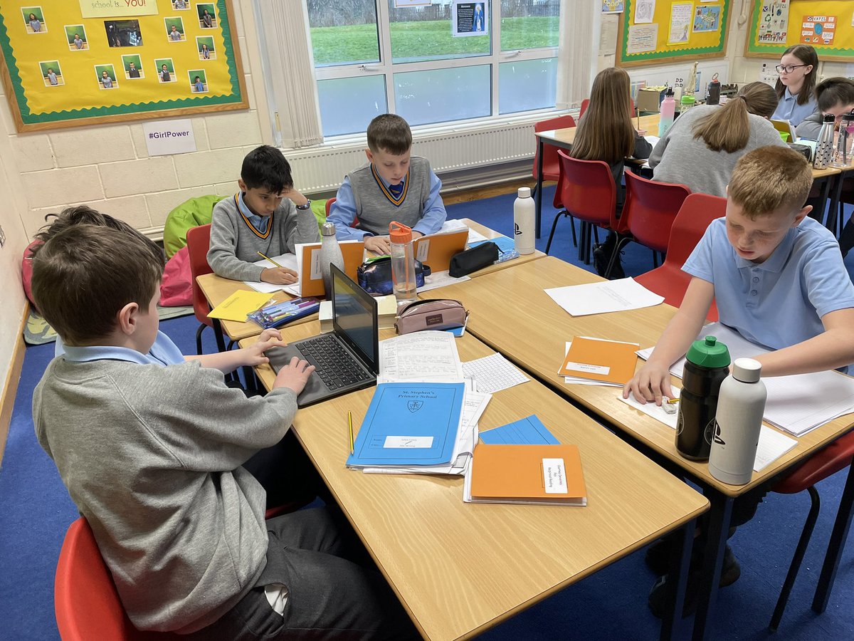 StStephensPS1's tweet photo. P6b are working through the innovation stage of their warning story using The Canal to support their writing and understanding. Each group has a paragraph to work through as we look to create our own warning story. @Talk4Writing #WorkingCooperatively #Teamwork https://t.co/TUExvm7y5w