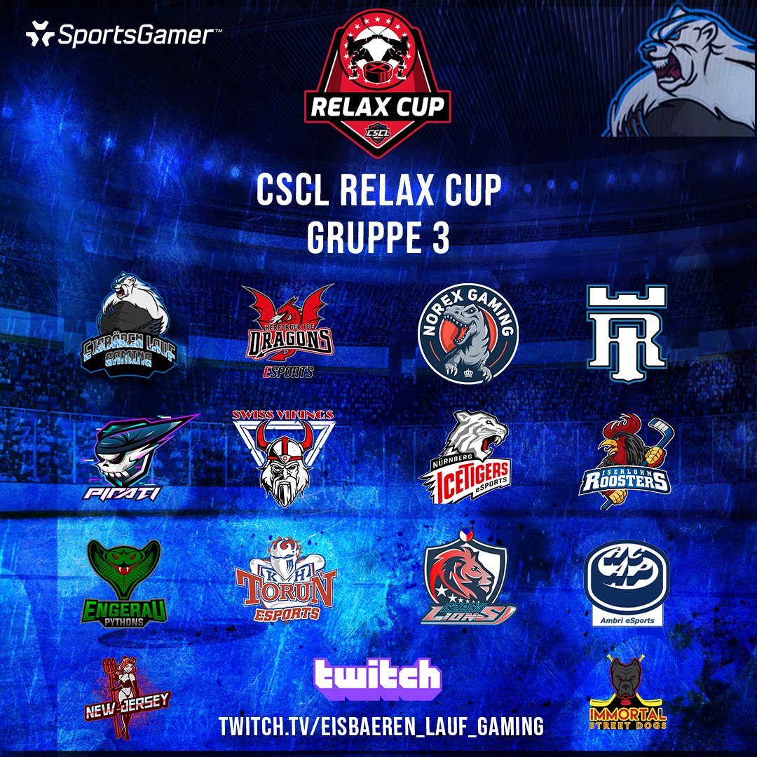 Since Monday the #RelaxCup organized by SportsGamer is running - an ECL pre-season tournament in which we also participate. In group 3 we will play against many well-known teams from the DACH region, France and the Czech Republic.
