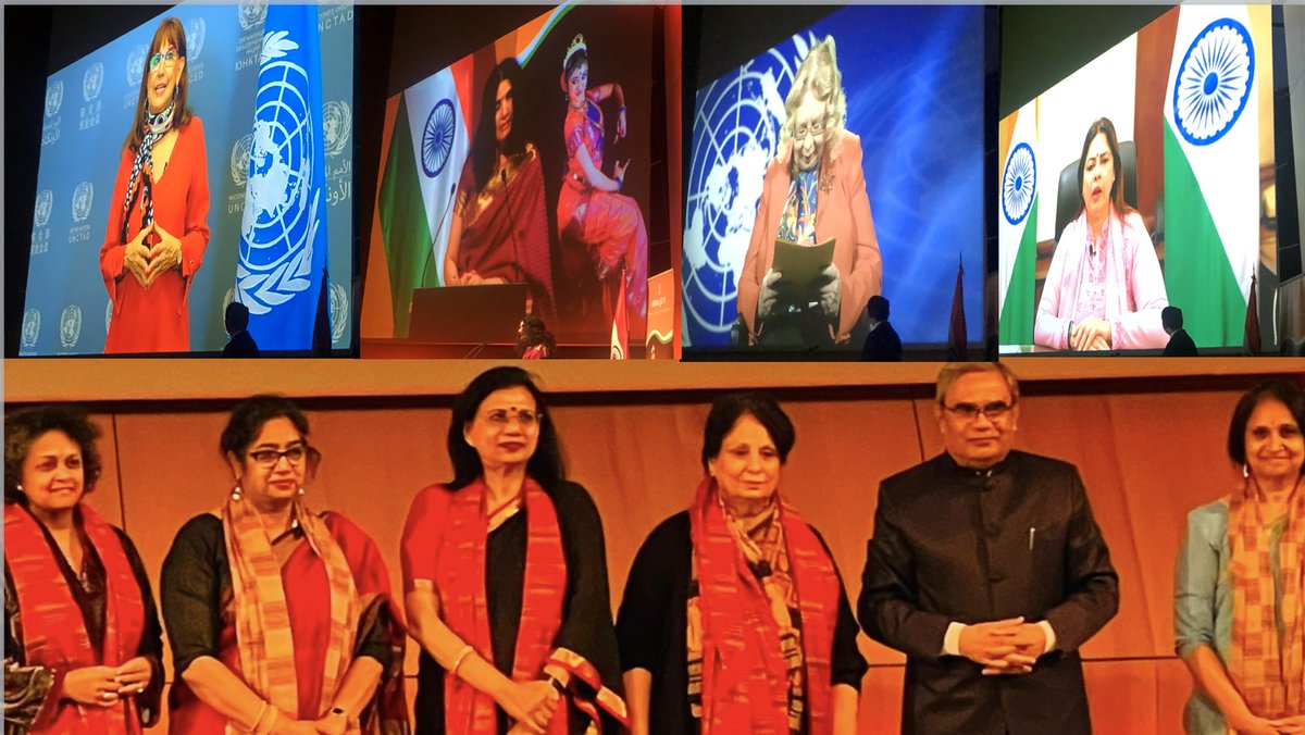 My celebration of #InternationalWomensDay also ended at this wonderful event organised by Permanent Mission of India in Geneva. Thank you #IWD2022