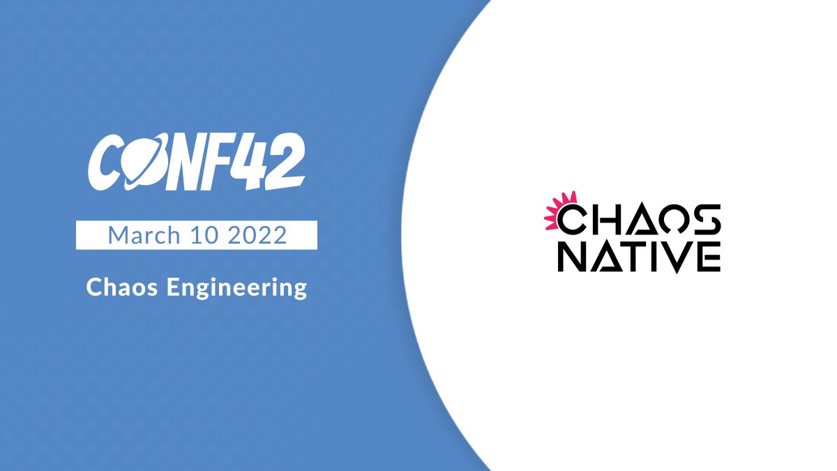 Conf42 (@conf42com) on Twitter photo <a href="/chaosnative/">ChaosNative</a> is Gold Sponsor of Conf42 #ChaosEngineering 2022. Chaos Engineering for Enterprises - Made Easy!
Free RSVP for the conference: conf42.com/ce2022#register
Learn more about ChaosNative: chaosnative.com <a href="/chaosnative/">ChaosNative</a> is Gold Sponsor of Conf42 #ChaosEngineering 2022. Chaos Engineering for Enterprises - Made Easy!
Free RSVP for the conference: conf42.com/ce2022#register
Learn more about ChaosNative: chaosnative.com