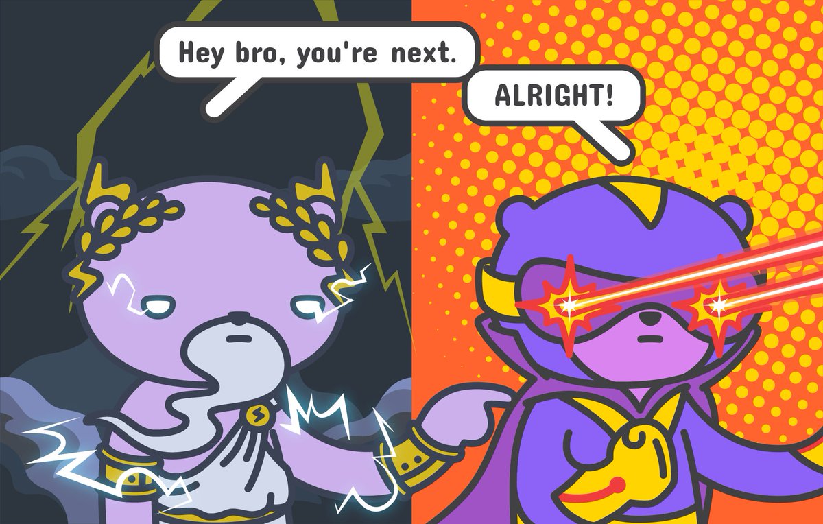 😁🐻📢 Hi y'all, next drop will be 15 bears from Superpower Circle 🐻👊🏼💥 (last 15 of all 190 bears at this stage)
Drop date and time will b announced again😊
Stay tuned for this comic superpower fantasy! 

#NFT #NFTCommunity #NFTCollection #NFTart #pokethebearNFT