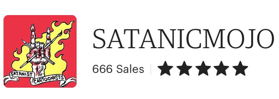 We just had our 666th sale in the Satanic Mojo Etsy shop! HAIL SATAN! Come see what the fuss is about: etsy.com/uk/shop/SATANI…