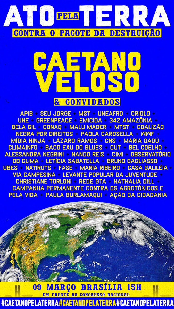 maxmacieldf's tweet photo. Hoje tem Ato pela Terra as 15h na Esplanada….
Vamo!! https://t.co/eyiuaWUV6D