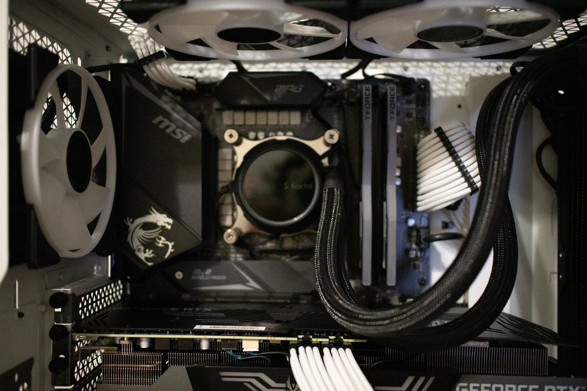 My favorite part of pc builds; is cable management!  <a href="/CORSAIR/">CORSAIR</a> 4000D is super easy to cable manage.  Everything is plugged in and the Kazahana (かざはな)  build ready to power up!