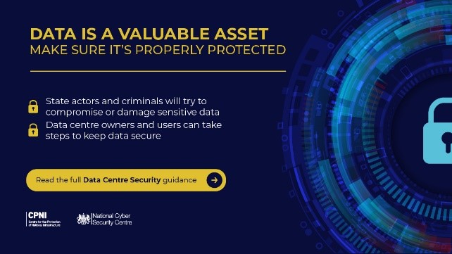 📡 🚨 Data centres process valuable data and therefore are a target for threat actors physically and in cyberspace.

📚 NCSC and CPNI’s guidance helps data centre users and operators manage these threats with a holistic security strategy
cpni.gov.uk/data-centre-se…