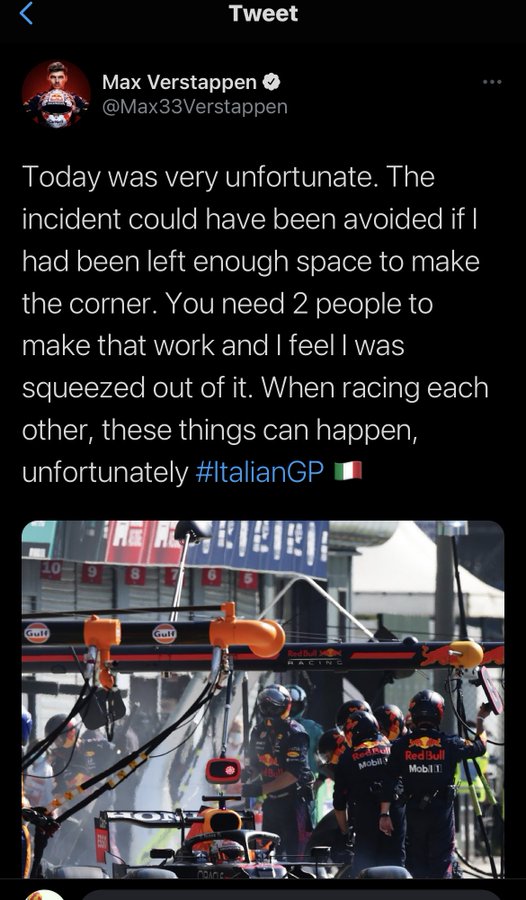 "I don´t back off but I expect others to do it" -#MaxVerstappen