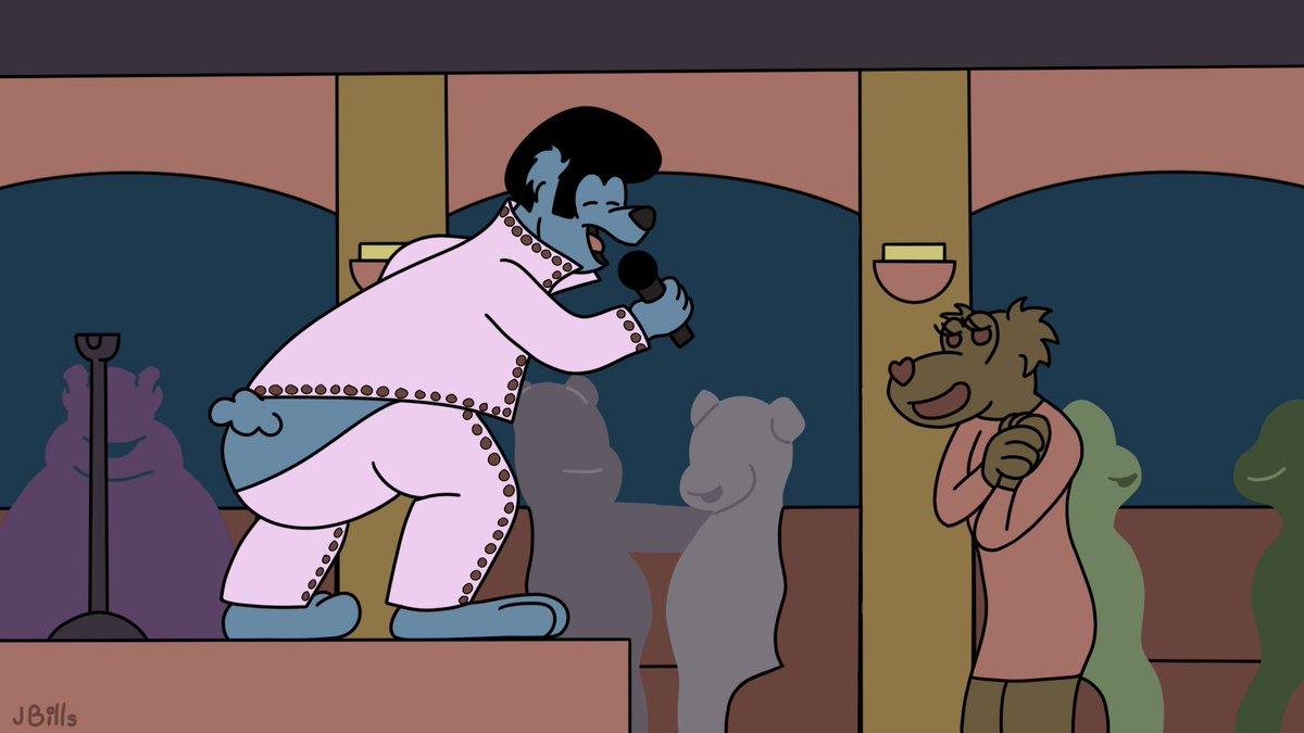 Blue Moon - #procreate

#art #digitalart #cartoon #animals #bear #pig #frog #elvis #elvispresley #theking