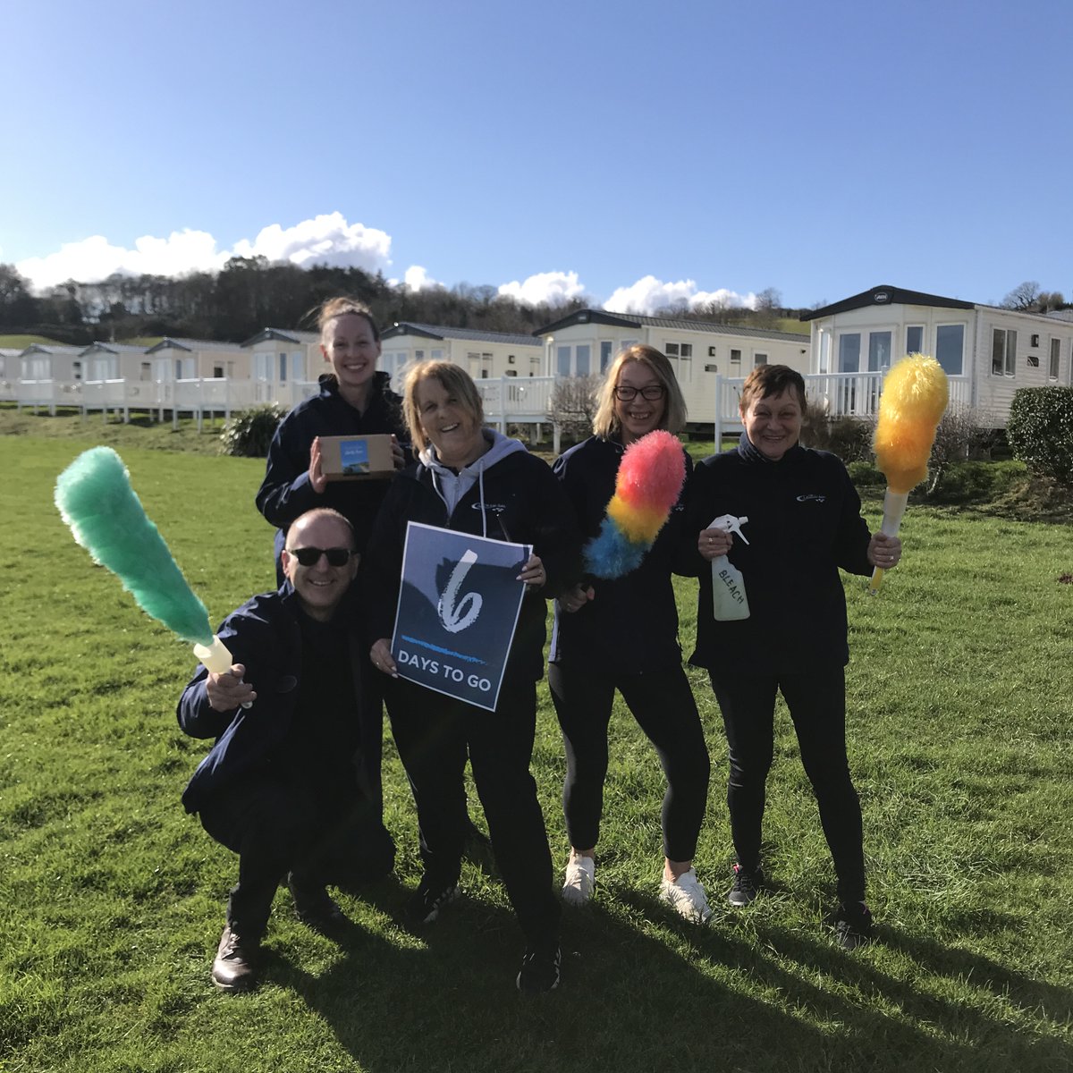 6 days to go! Our efficient and bubbly housekeeping team are on the case - the park and facilities will be in tip-top condition after they've finished! #Ladramcountdown #Ladrambay #Holidaypark