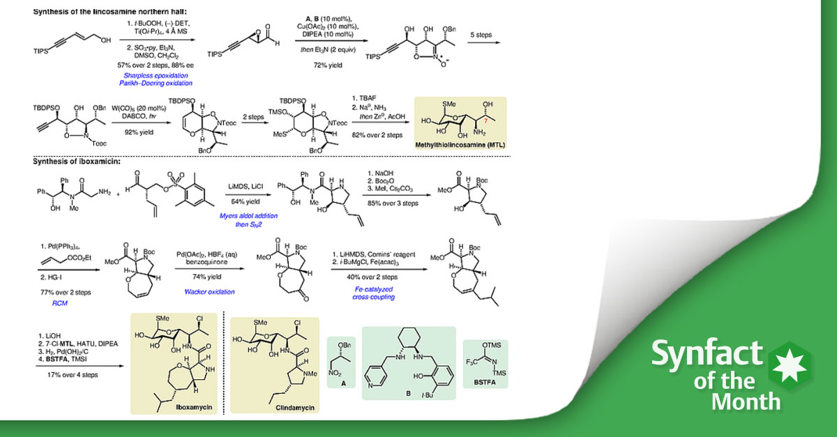 ❇️ In this Synfact of the month <a href="/DirkTrauner/">Dirk H. Trauner</a> from <a href="/nyuchemistry/">NYU Chemistry</a> and Klaus-Peter Ruehmann highlighted the ´The Next Generation Lincosamide: Iboxamycin`. 💡
<a href="/UICLAS/">UIC Liberal Arts and Sciences</a>   
👉 fal.cn/3mMUy