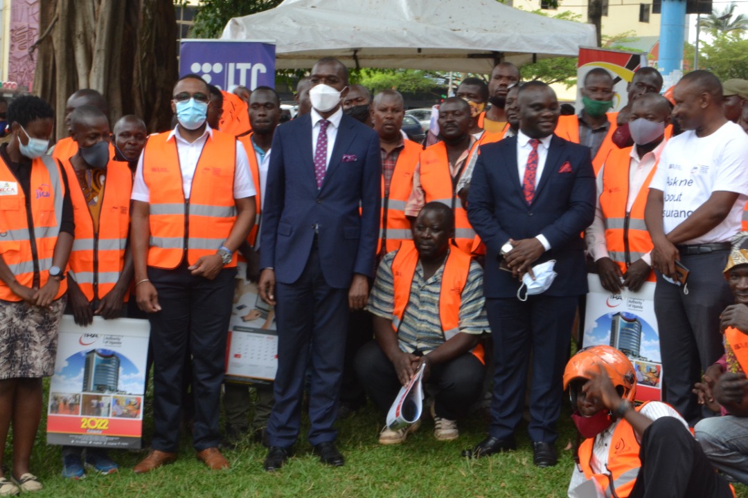 Purelykhamiisi's tweet image. As a way of promoting awareness about road safety and security, @IraUganda provided Boda Boda riders that attended the #InsuranceWeek22 at Railway Grounds with Reflector Jackets. 
#DrivingInsuranceGrowth