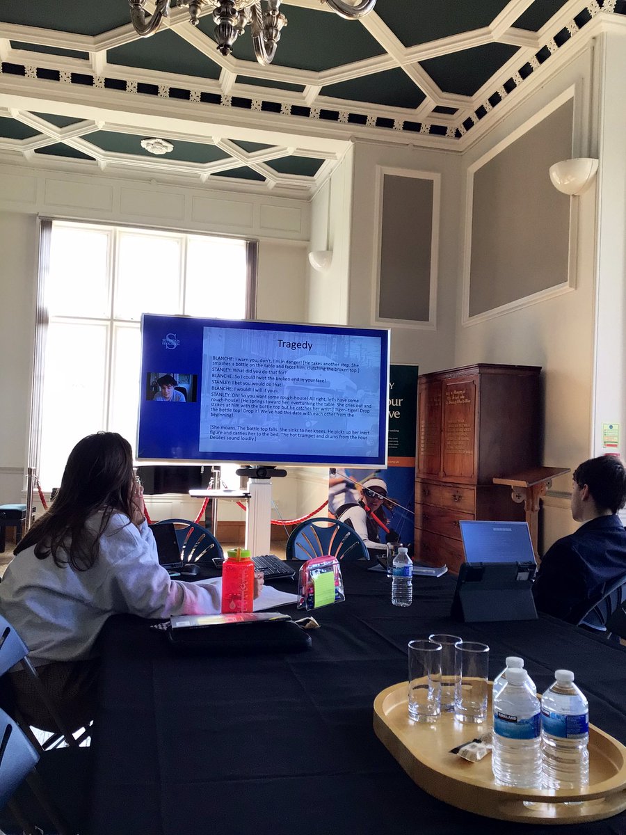 “This is about villains that are still with us today: patriarchy, racial prejudice, misogyny”
English Lit students taking part in the, ‘A Streetcar named Desire’ lecture from <a href="/Sov_Education/">Sovereign Education</a> <a href="/EmbleyHampshire/">Embley</a>