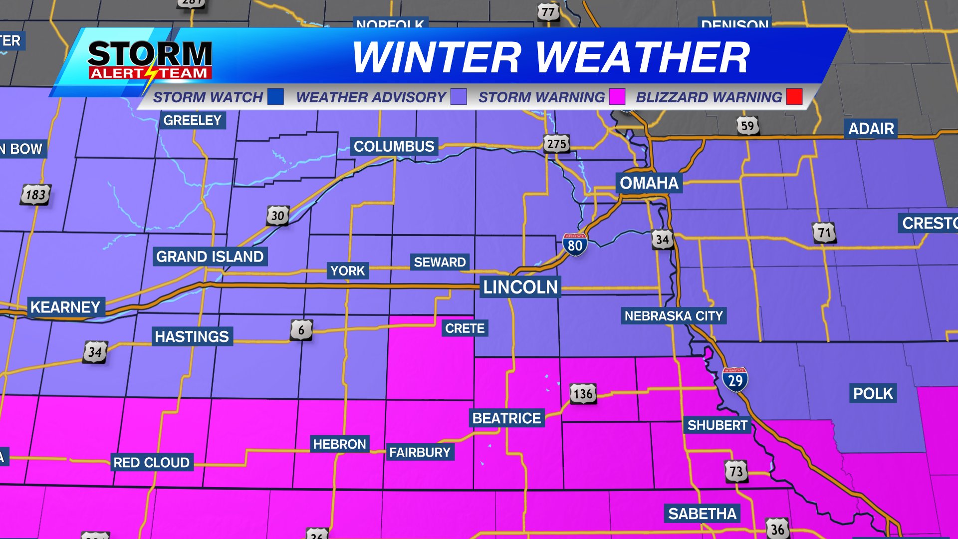 Channel 8 KLKN-TV on Twitter: "Lincoln is now under a Winter Weather
