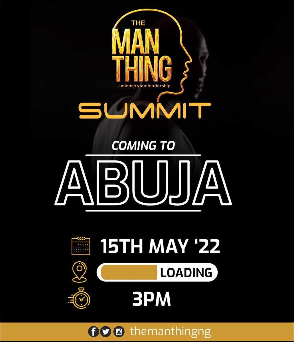 OsiriWisdom's tweet photo. Abuja are you Ready?
#themanthingng
#TheManThingSummit https://t.co/bQYTVxBbY6