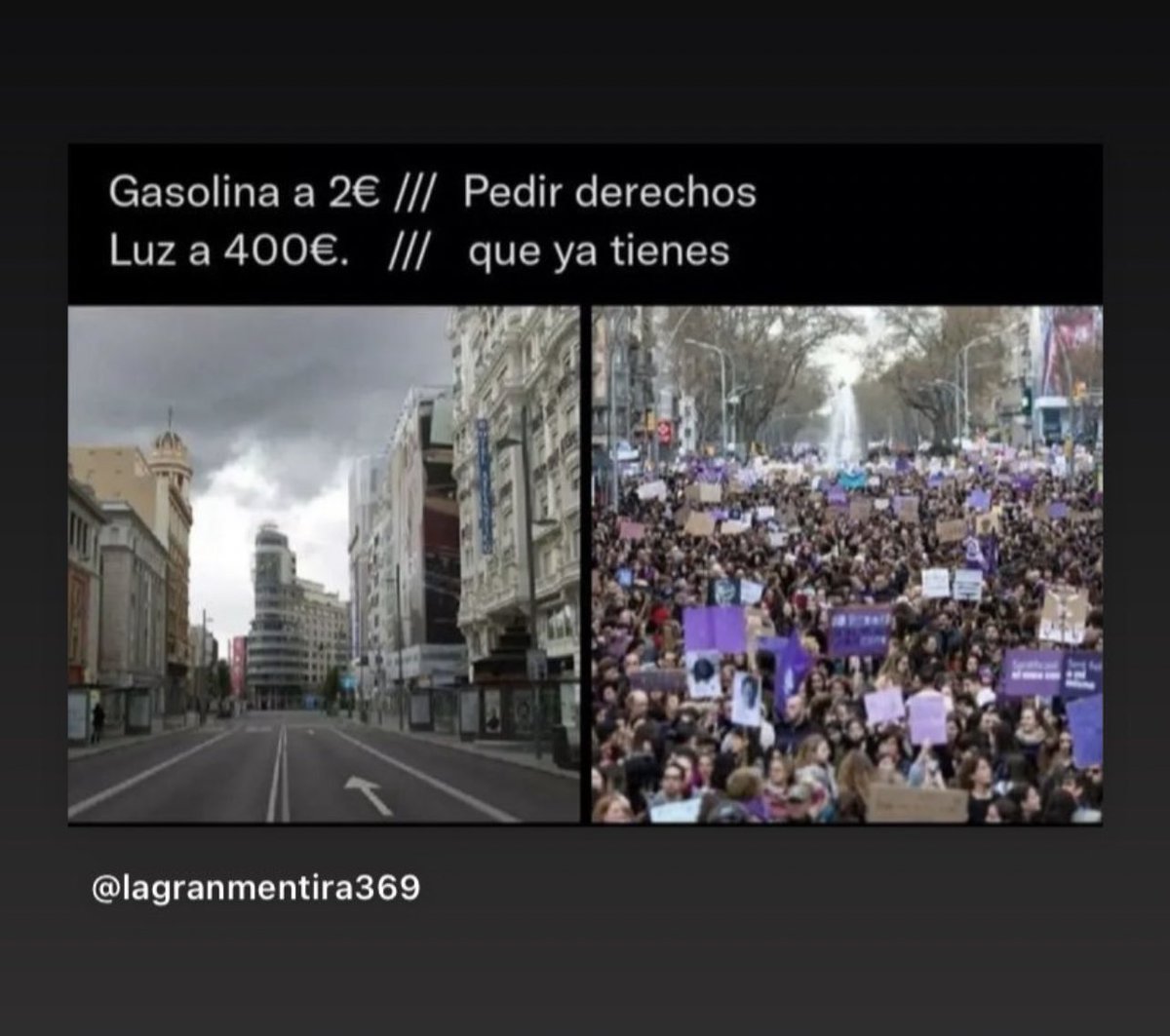 albaamarrtinn's tweet photo. Querer reclamar esto justo el 8M cuando seguramente no has pagado una factura de luz en tu vida porq la del pisito de valencia te la pagan los papis y la gasolina tb, es q es ridiculo 😂😂😂😂😂 https://t.co/S6iHSUAhIK