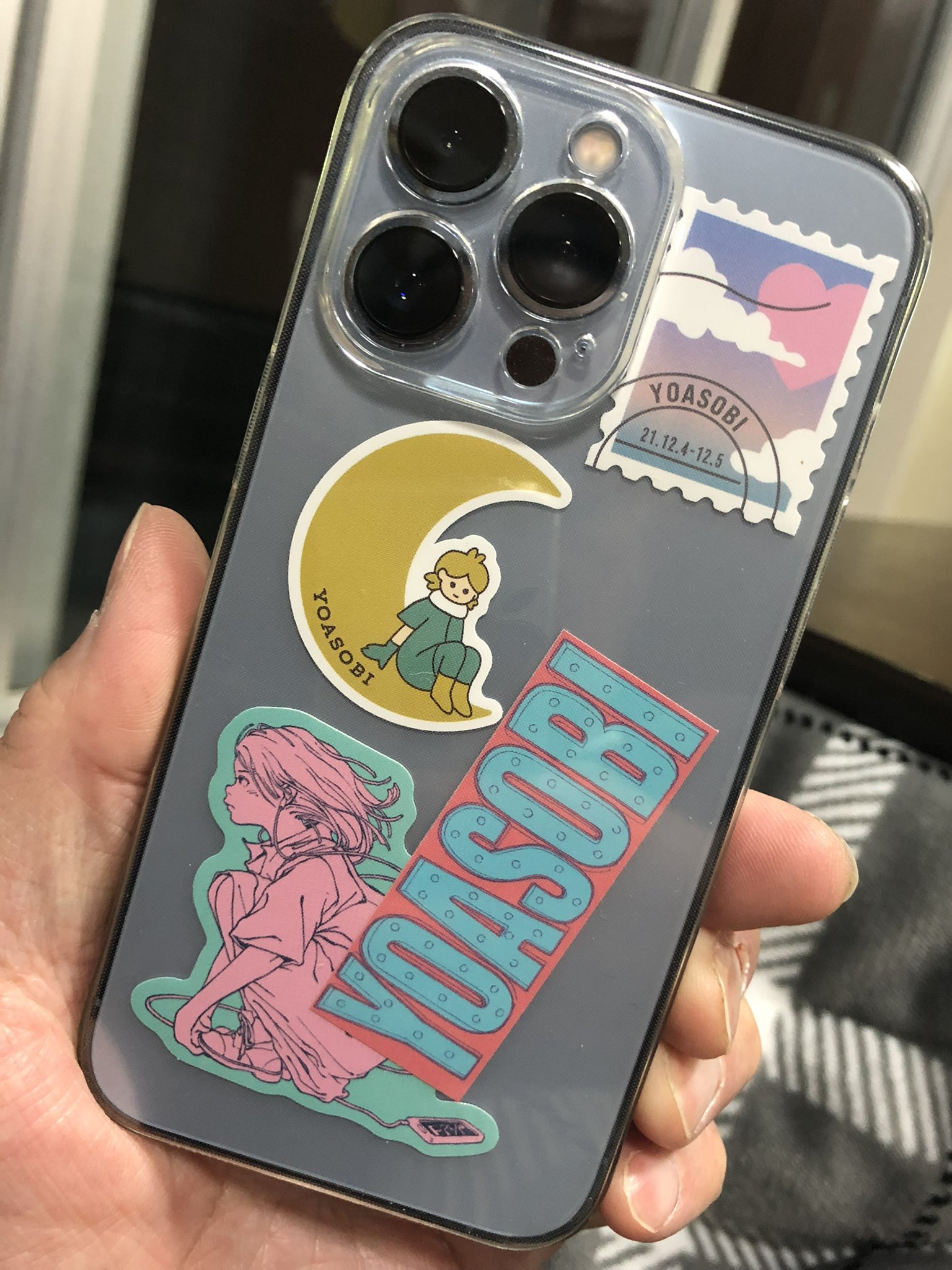 車用特大 ファン ステッカー 白 YOASOBI シール YOASOBI ステッカー