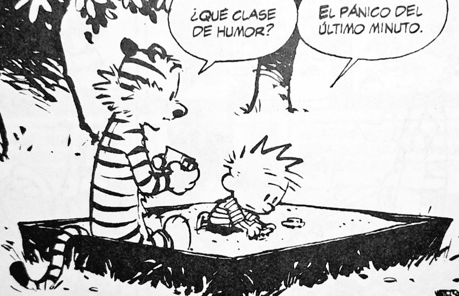 bajonasso's tweet photo. Calvin y Hobbes: Cada cosa a su tiempo, de Bill Watterson 💫 https://t.co/7v0zp5v3FZ