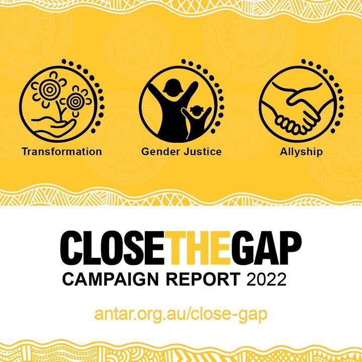 ⏰TODAY is National #ClosetheGapDay22

🔆Join the #ClosetheGap Campaign Report launch at 11:30AM AEDT 👉 bit.ly/CloseTheGap202…

#CTGDay2022 #TransformingPower  #TransformationGenderAllyship #ClosingtheGap   #FirstNationsAustralia #AboriginalandTorresStraitIslander