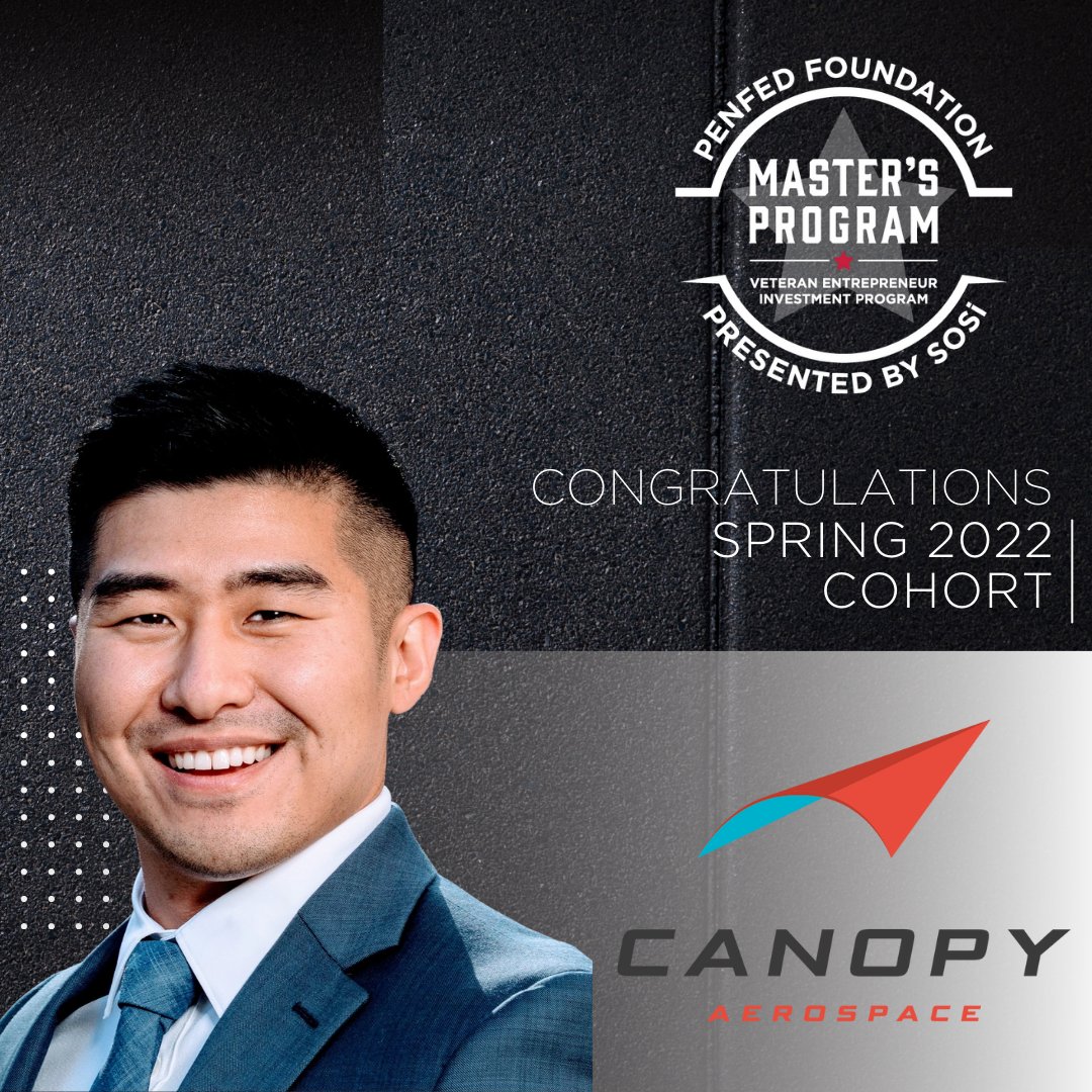 Next up: we are excited to welcome Canopy Aerospace, founded by #airforce #veteran Matt Shieh, to the Spring 2022 cohort of the Master's Program, presented by SOS International LLC!