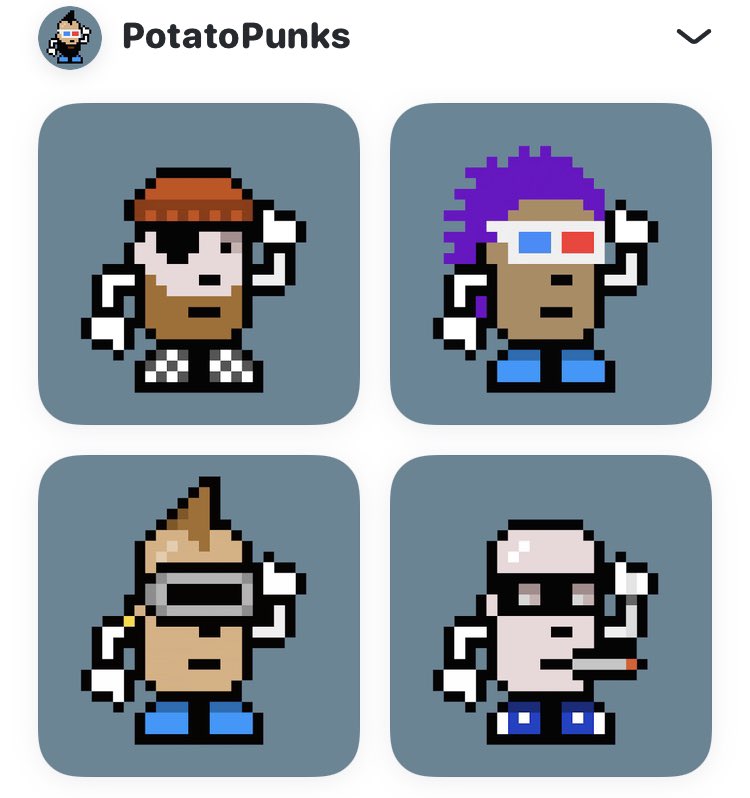 While you’re all buying nfts just for the flip or the quick price increase I’m shopping 🛍 for some <a href="/PotatoPunksNFT/">PotatoPunks</a>   - These things are out of the league if you ask me and they won’t last long at this price. 

On and they are Microverse &amp; @Worldwide_WEB3 ready ❤️