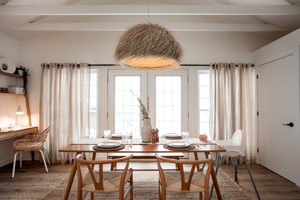 A perfectly appointed, sun drenched dining room at The Hideaway.