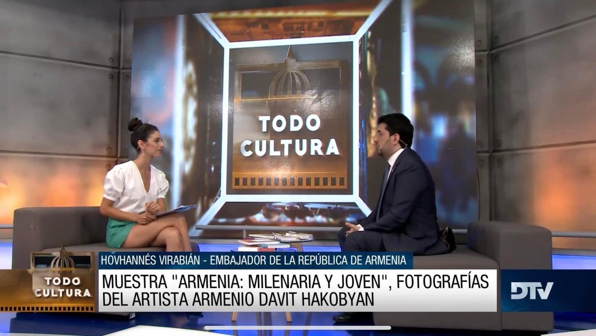 armembargentina's tweet photo. El reportaje del canal “DTV” de @DiputadosAR sobre la exposición “Armenia: milenaria y joven”, organizada por la Embajada, y la entrevista al Embajador @H_Virabyan ⤵️ 

https://t.co/hcDTKNky2g https://t.co/Gd020BYjEU