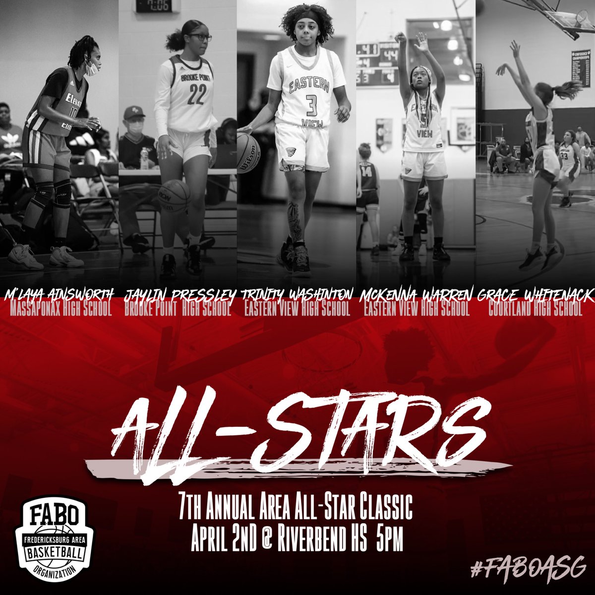 The first 5 commitments for the Girls &amp; Boys 7th Annual Area All-Star Classic are in! S/O and tag your favorite players and their friends and family in the comments below.
