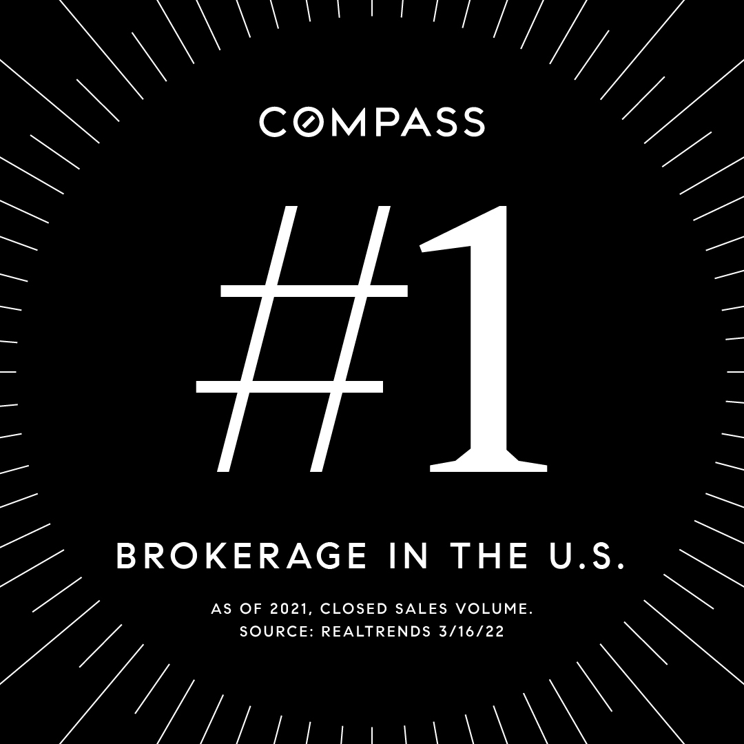 BIG NEWS: Compass is officially the largest brokerage in the United States in terms of closed sales volume (Real Trends, 3/16/22)! In less than 10 years, we went from nothing — not existing — to #1. This amazing milestone is a testament to the hard work of our 26,000+ agents &amp;