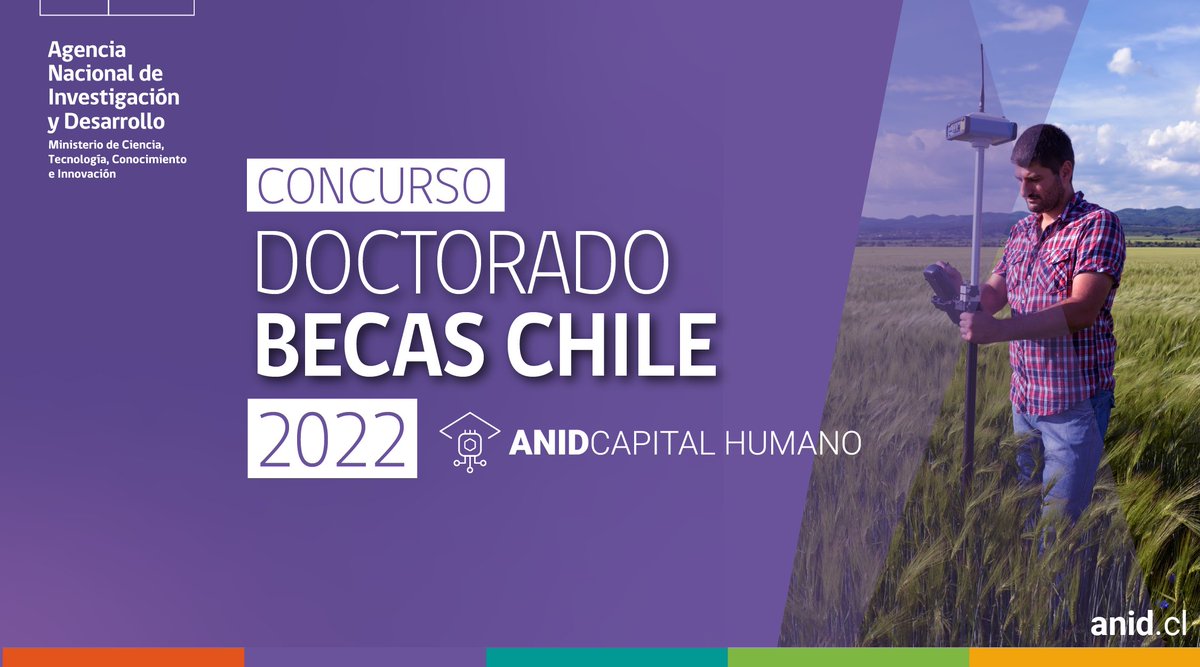 ANID_Chile's tweet image. ¡Nuevamente abrimos las convocatorias Becas Chile! 
Les invitamos a revisar el concurso Doctorado en el Extranjero 2022, que financia la formación de profesionales de excelencia en prestigiosas universidades, para que contribuyan al desarrollo de nuestro país.
#BecasChile